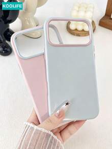 KOOLIFE 糖果色對比相機框手機殼 柔軟 TPU 防震保護手機殼 適用於 iPhone 18 Pro Max, 17, 17 Pro Max, 16 Pro, 15 Pro Max, 13 Pro, 15, 14, 14 Pro, 13 - 莓粉色 - 查看 5
