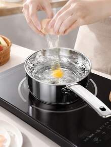 Stainless Steel Multi-Function Soup Pot Long Handle Ladle Kitchen Home Camping Cooking Pouring Serving Hot Milk Soup Pot - View 2