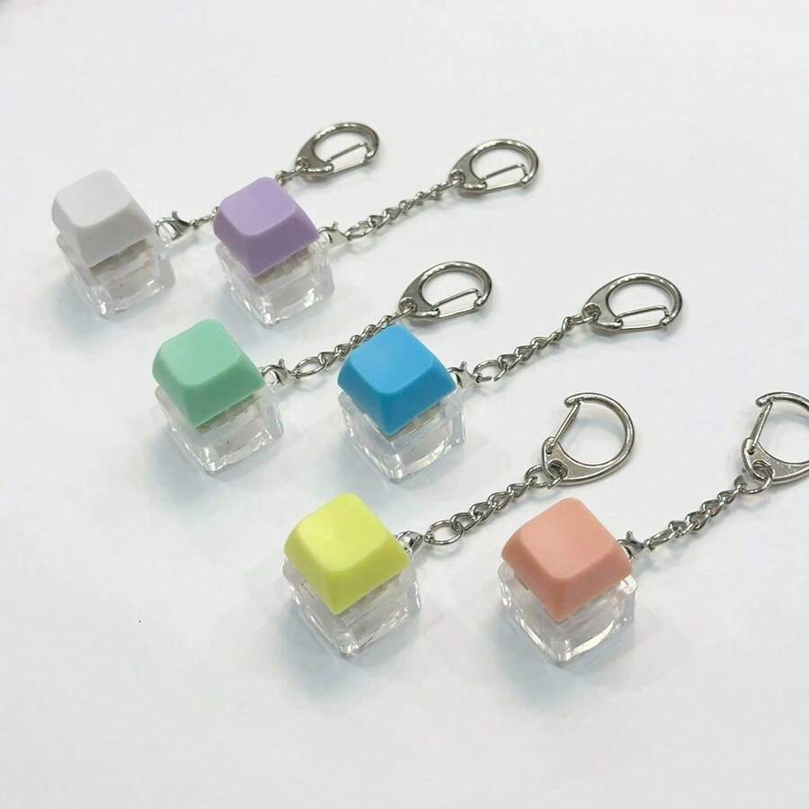 1pc Keyboard Fingertip Toy, Fingertip Press Keyboard Keychain Stress Relief Toy, Button Stress Relief Gift, Adult Stress Relief, Pass Time