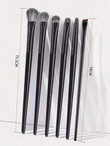 6pcs Soft Bristle Eye Makeup Brush Set, Suitable For Eyeshadow Blending, Smudging, Eyeliner And Eye Detail, Eyebrow Brush, Eyeshadow Brush, Eyelash Brush, Eyelash Brush, Gift - Multicolor - View 7