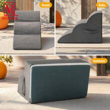 Dog Stairs For Bed, Sofa, Patio, Pet Stairs, Suitable For Extra Small And Medium Dogs, With Storage Pocket And Portable Handle, Cat And Dog Ramp With Zipper Up To 55 Lbs (Approx. 25 Kg), 3 Steps, Multiple Colors Available - Grey - View 6
