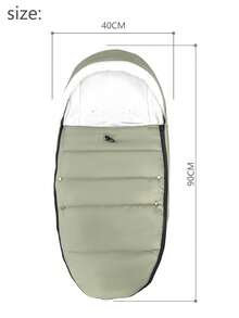1pc Universal Thickened Windproof Waterproof Warm Winter Footmuff, Anti-Kick Foot Cover Suitable For Multiple Baby Strollers - Multicolor - View 14