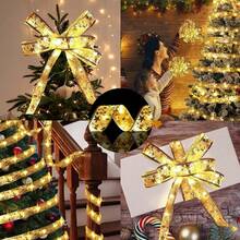 1pc 2/5/10m Outdoor Garden Battery Box Ribbon String Lights Warm/Colorful Lights Birthday Party Christmas Tree Halloween Decoration New Year Holiday Indoor String Lights Autumn Home Decor Wedding Anniversary Gift Surprise - Battery Box Christmas Ribbon - View 10