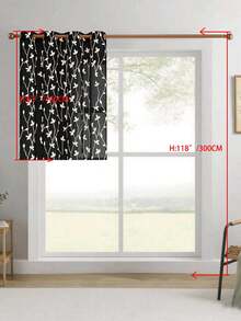 1pc/2pcs Premium Boho Style Embroidered Sheer Curtains For Living Room & Bedroom, Minimalist Line Art Voile Drapes, Fade Resistant Soft Light Blocking Breathable Home Decor, Easy To Install And Maintain - Black - View 22