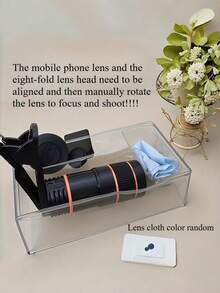 1pc Universal 8x/12x/20x Telephoto Lens Accessory, Clip-On Zoom Lens For Smartphone And Tablet, High Definition Photography Zoom Lens With Phone Clip For Photography And Videography (Suitable For Single Lens) - A - View 6