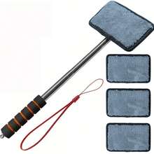 4pcs Car Glass Brush And Replacement Cloth, With Extendable Handle, Portable Car Cleaning Tool, Suitable For Efficient Cleaning Of Car Windows And Glass, Car Cleaning Accessories, Random Color - A - View 12