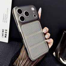 DECOPHONE Hollow 3-Layer Pattern Lightweight Phone Case, Compatible With Apple 17 Series Transparent Protective Shell - Black - View 1