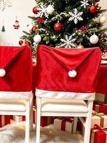 Personalized Santa Chair Cover, Customized Embroidered Christmas Dining Chair Back Cover, Holiday Table Decor, Christmas Home Gift, Customized Family Holiday Dining Decor - Multicolor - View 9