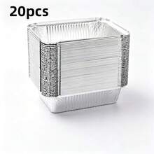 Aluminum Foil Rectangular Baking Pan, Suitable For Rice, Outdoor BBQ, Takeout, Oven Baking, To-Go, Aluminum Foil Food Container, Disposable Food Container - View 14
