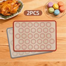 1pc/2pcs/4pcs Macaron Silicone Baking Mat Set, Reusable Non-Stick Baking Mat, Heat-Resistant Silicone Oven Liner, Pastry & Cookie Baking Mat, Perfect For Macarons, Cookies, Pastries, Cakes And Bread, Back To School, Christmas, Thanksgiving - View 18