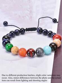 1pc Adjustable Solar System Planet Beaded Bracelet For Teenagers, Helps Teenager Learn About Planets And Expand Their Horizons, Can Wear To School - Multicolor - View 7