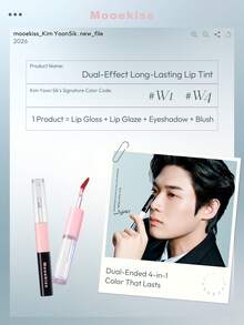 Mooekiss Lipstik dua ujung dengan berbagai efek, cocok untuk penggunaan makeup sehari-hari, bisa dijadikan hadiah untuk pacar. - W4 - View 3