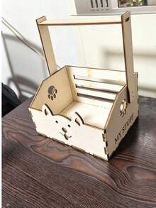2026 Wooden Pet Clothes Hanger Toy Storage Box Solid Wood Dog Clothes Storage Organizer Rack Customized - Multicolor - View 8