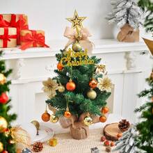 Mini Christmas Tree, Simulated Christmas Tree, With Many Small Decorations, Home Use, Party Diy Decorations, Christmas Decoration Scene - Multicolor - View 5
