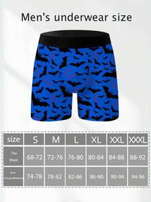 4 Random Pairs Of Men's Fun Shorts, Halloween Quirky Bats And Spooky Distressed Pumpkins, Sporty Casual Long Boxer Briefs - Multicolor - View 6