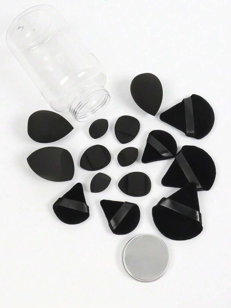 Juego de esponjas de maquillaje de belleza, esponjas cosméticas suaves de múltiples formas para mezclar la base y la aplicación de maquillaje diario - Multicolor - Añade 2
