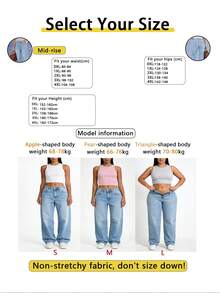 Jeans Wanita Ukuran Besar dengan Potongan Longgar, Tidak Melar, Pinggang Sedang, Gaya Eropa dan Amerika yang Populer, Modis di Jalanan, Gaya Kasual Musim Gugur. - Light Wash - View 6