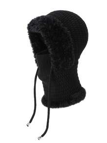 1pc Women's Outdoor Cycling Warm Hat With Mask And Scarf, Thermal Lined Ear Protection One-Piece Head Cover, Halloween - Multicolor - View 9