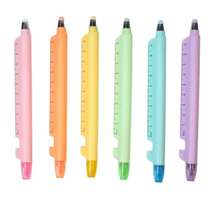 Colorful 5-In-1 Multifunctional Ballpoint Pen Set, Includes Ruler/Trackball Pen/Ballpoint Pen/Highlighter/Phone Stand, Suitable For Students' Daily And Office Use, Exquisite Multifunctional Stationery Gift Set - A - View 7