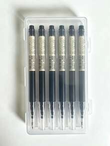6pcs Ultra-Smooth Large Capacity Gel Pens - Black, Red, Blue Ink, 0.5mm ST Tip, Carbon Ballpoint Pens, Smooth Writing, Quick Drying, Anti-Clogging, Writing Length Approx. 2100m, Suitable For Diary, Office And School - DM - View 11