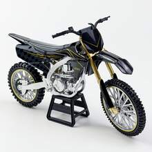 Black Off-Road Motorcycle Model, Die-Cast Alloy Metal Motorcycle Model, Suitable For Desktop Decor, Collection And Holiday Gift - Black - View 3