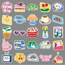 50pcs Ins Style Cream Graffiti Personalized Fresh Original Guka DIY Water Bottle Luggage Stickers Waterproof - Multicolor - View 4