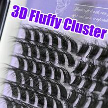 LIMEIKAI 168Pcs C‑Curl Fox Eye Slanted Lash Clusters, Mixed 12‑18mm DIY Individual False Eyelashes, Easy To Apply For Dating, Party, Travel, Festival & Photo Makeup - View 4