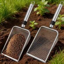 1pc Garden Soil Sieve, Stainless Steel Sand And Compost Sifter With Handle, Suitable For Sifting Pebbles, For Yard, Lawn And Garden - Upgraded Version - View 9