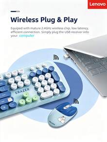 Lenovo Wireless Keyboard And Mouse Combo, 2.4G, Stable Wireless Connection, Quiet Keys, 3-Level Adjustable DPI, Desktop And Laptop Office And Home Peripheral - View 7