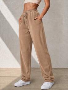 Women Sweatpants - Black Whole Bean Coffee - View 5