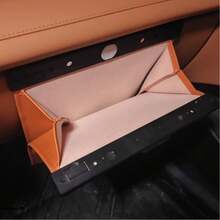 Leather Car Trash Can - Foldable Seat Rear Garbage Bag With Leak-Proof Lining, Suitable For Various Car Interiors - A - View 9