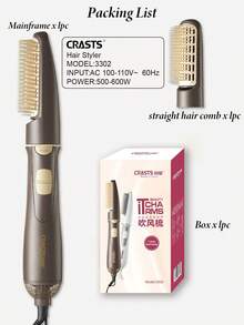 Sikat Pengering Rambut Panas CRASTS yang Dapat Dilepas, 2 Pengaturan Panas, Alat Penata Rambut Pengering, Alat Penata Rambut Pengering Satu Langkah, Alat Penata Rambut Lurus Anti-Kusut dan Bervolume, Cocok untuk Semua Jenis Rambut - Coffee Brown - View 7