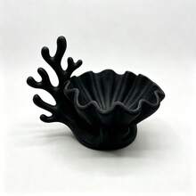 3D Printed PLA White Coral Shell Trinket Dish, Nautical Coral Branch Sculpture Storage Bowl, Multi-Functional Wavy Shell Decorative Tray For Mini Succulent Plants, Necklaces, Soaps And Small Accessories, Vanity Dresser Bathroom Desktop Organizer, Unique Coastal Table Decor And Housewarming Gift - Multicolor - View 10