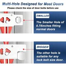 1/2 Set Stainless Steel Anti-Theft Door Lock, Door Protection Kit, Portable Door Security Tool, Suitable For Travel, Hotel, Home, Apartment, University - Door Lock - View 8