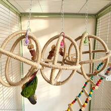 Parrot Toys - Spherical Swing, Climbing Net, Chew & Grind Accessories, Suitable For Cockatiel, Lovebird, Cage Decor - View 8