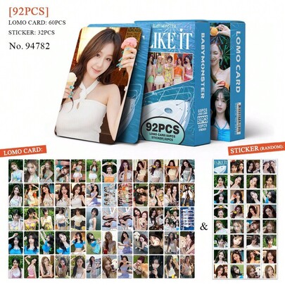 92 pièces B ABYMONSTER Single I LIKE IT K-POP Star LOMO Photocard, Cartes photo, Arirang, Accessoires BTS21, Bangtan, Carte photo, Photocard
