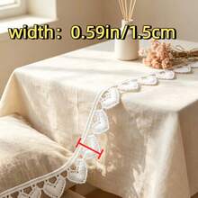 Ren viền hình trái tim đẹp, họa tiết ren đục lỗ chất lượng cao, ren hình trái tim rộng 0.59 inch, phù hợp cho đám cưới, jumpsuit, bọc sofa, rèm cửa, cổ áo, cổ tay áo, đồ dệt may gia dụng và trang trí thủ công, dải ren - Nhiều màu - Xem 3
