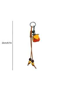 Women's PU Flower Shaped Bag Charm, Fashionable Personalized Cute Elegant Yellow - Mustard Yellow - View 7