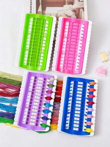 Cross Stitch Kit Storage Box Embroidery Thread Project Card 30 Slots Sewing Needle Storage Rack Craft Tools Accessories, Suitable For Sewing Room, Craft Table And DIY Studio, Sewing Accessories - Multicolor - View 6