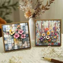 24 Lembar Kertas Scrapbook Motif Bunga Gambar Tangan Vintage, Ukuran 6*6 Inci, Kertas Dekoratif Pola Bunga Liar Gaya Manuskrip Usang, Cocok untuk Kolase, Origami, dan Bahan Scrapbooking, Kertas DIY, Bullet Journal, Kartu Ucapan, Pembungkus Kado, dan Dekorasi Rumah - Square - View 8