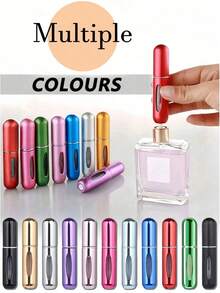 1pc 5ml Portable Refillable Perfume Spray Bottle, Mini Spray Bottle, Pocket Perfume Container, Portable Perfume Bottle, Perfume Travel Spray Bottle, Perfume Atomizer Spray Bottle, Suitable For Travel, Beach, Wedding, Party, Birthday, Unisex - Multicolor - View 1