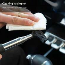 Portable Mini Telescopic Wiper Squeegee Car Rearview Mirror Glass Cleaner Water Rod Auto Cleaning Tool - Black - View 6