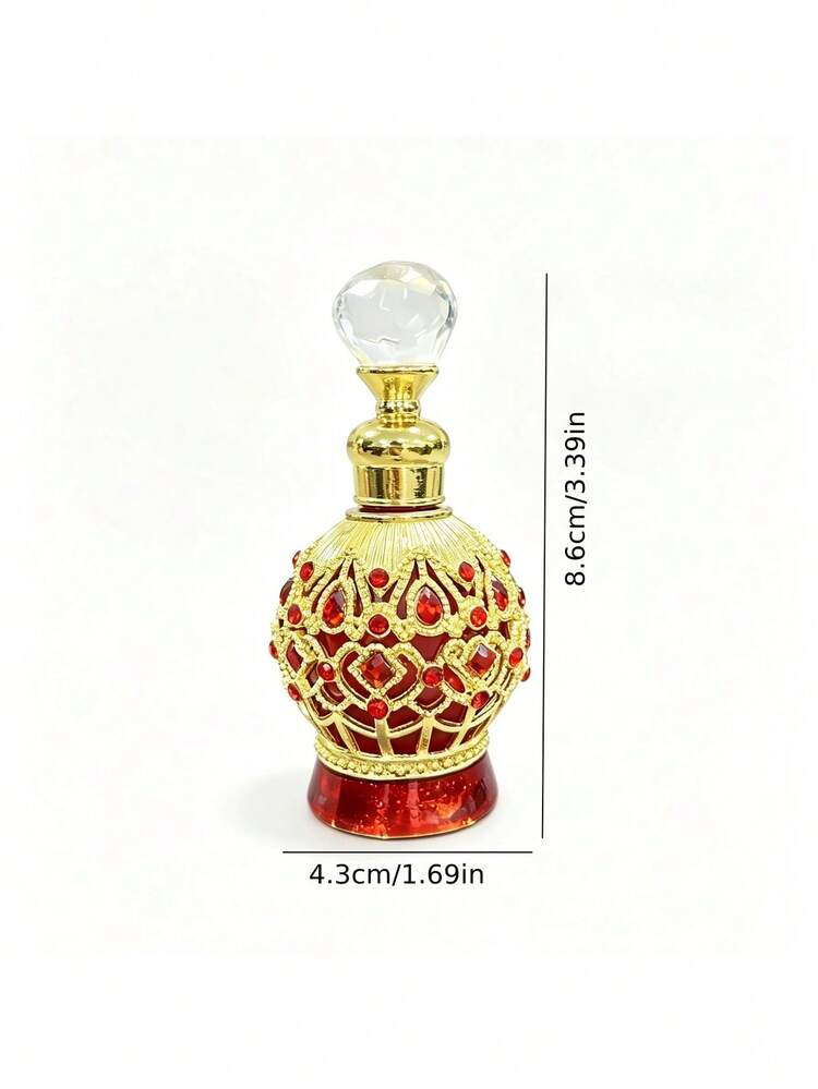 20ml 優雅復古風水鑽琺瑯滴管瓶，迷你可重複填充容器，便攜旅行或度假使用，個人護理、香水與精油分裝瓶，送給女孩的理想禮物（僅空瓶） - 查看 4