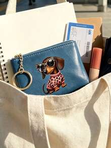 Dachshund Dog Coin Purse,Keychain Change Pouch For Women,Travel And Vacation Lightweight Pocket Card Bag,Large Capacity,Birthday, Anniversary - Multicolor - View 6