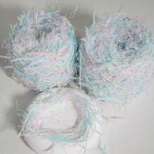 200g/4pcs 150g/3pcs Mixed Color Paper Yarn, Blue & Pink Soft Color With Glitter Paper, Lightweight With Strong Layered Texture. Suitable For Knitting Bags, Shawls, Decorative Accessories, Fresh & Dreamy, Fairy-Like - 200g/4pcs - View 3