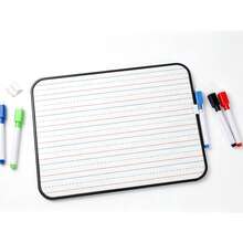 1pc White Board, One Side With 4 Lines And 3 Slots, Other Side Is Whiteboard/Message Board, Smooth Writing, Dry Erase, Reusable (1pc Board Only, 3pcs/Set, 1 Board + 1 Pen + 1 Clip) - Double-sided Whiteboard - View 6