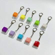 1pc Keyboard Fingertip Toy, Fingertip Press Keyboard Keychain Stress Relief Toy, Button Stress Relief Gift, Adult Stress Relief, Pass Time - Multicolor - View 3