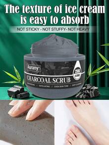 AURANY Foot Scrub, Bamboo Charcoal Foot Scrub, Foot And Hand Exfoliating Scrub, Deep Cleansing Callus Remover, Suitable For Dry, Rough, Cracked Feet, Moisturizing Daily Foot Care, 250g - Bamboo Charcoal - View 4