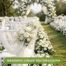 40PCS Starry Sky Simulation Flowers, Loose Starry Sky Simulation Flowers Real Touch Gypsophila White Fake Flowers For Wedding Bouquet Party Floral Arrangement Home Garden Decor - White - View 1