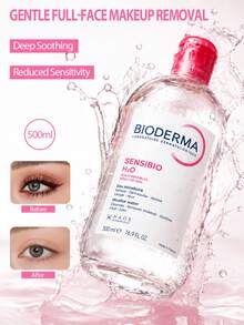 Bioderma 500ml Micellar Cleansing Water, 2 Options, Gentle & Soothing For Sensitive Skin / Oil Control & Purifying For Oily And Combination Skin, Daily Facial, Eye And Lip Home Skincare - Makeup Remover 500ml - View 10